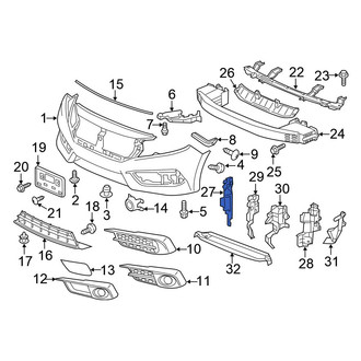 Honda OE - Front Right Inner Radiator Support Air Duct