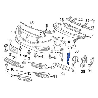Honda OE - Front Right Radiator Support Air Duct