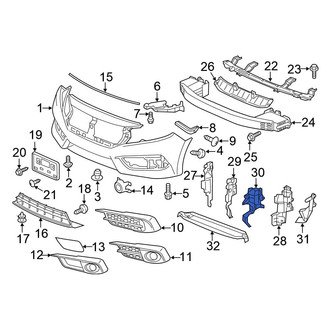 Honda OE - Front Left Radiator Support Air Duct