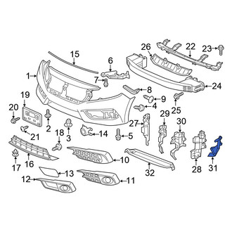 Honda OE - Front Left Radiator Support Air Duct