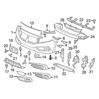 Honda OE - Front Bumper Cover Bolt
