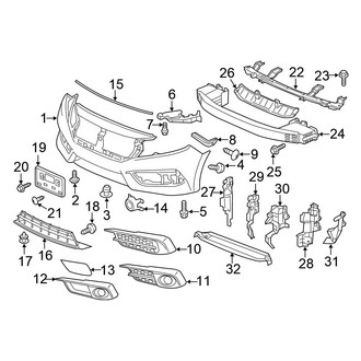 Honda OE - Front Bumper & Grille - Bumper & Components