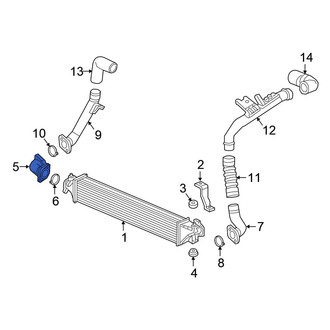 Honda OE - Right Lower Intercooler Pipe