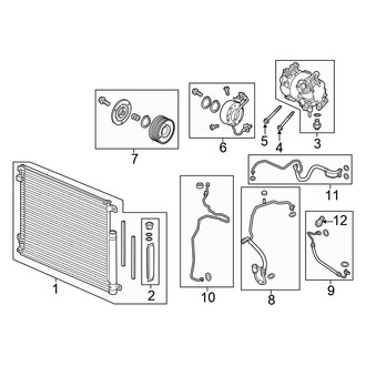 Honda OE - Air Conditioner & Heater - Condenser, Compressor & Lines