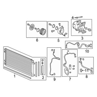 Honda OE - Air Conditioner & Heater - Condenser, Compressor & Lines
