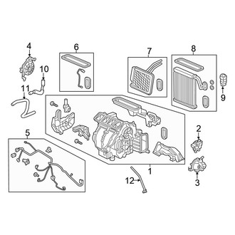 Honda OE - Air Conditioner & Heater - Evaporator & Heater Components