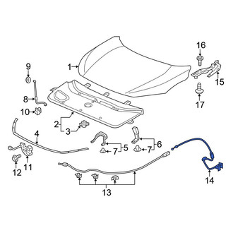 Honda OE - Front Hood Release Handle