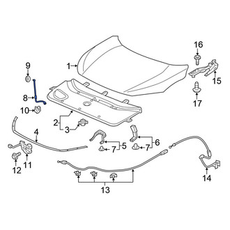 Honda OE - Front Hood & Trunk Prop Rod