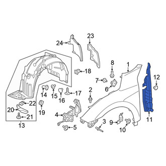 Honda OE - Front Left Fender Filler Panel