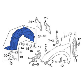 Honda OE - Front Left Fender Splash Shield
