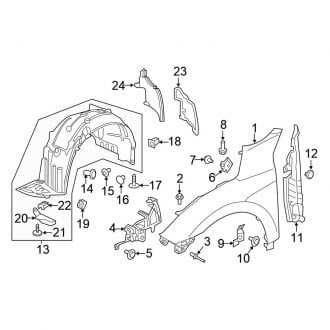 2016 Honda Civic Inner Fenders - Wells, Liners, Shields | CARiD