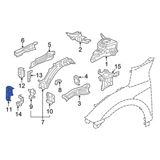 Honda OE - Right Frame Side Member Reinforcement Bracket