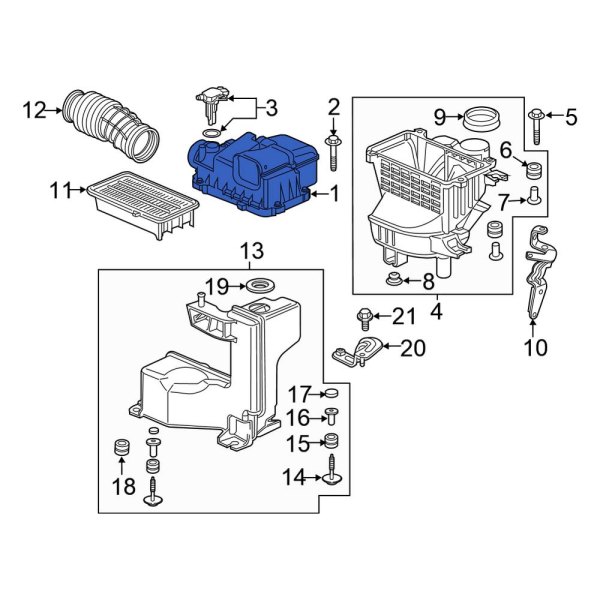 Honda OE 172105AAA00 Air Cleaner Cover