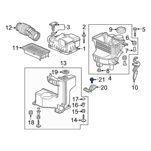 Engine Air Intake Resonator Bolt