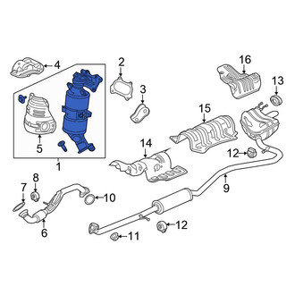 Honda OE - Catalytic Converter with Integrated Exhaust Manifold