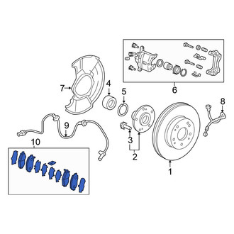 Honda OE - Front Disc Brake Pad Set