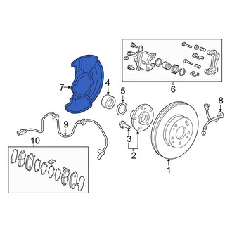 Honda OE - Front Brake Dust Shield