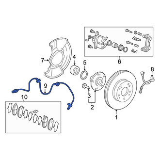 Honda OE - Front Left ABS Wheel Speed Sensor