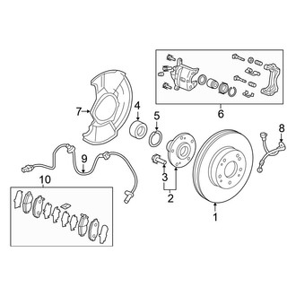 Honda OE - Front Suspension - Brake Components