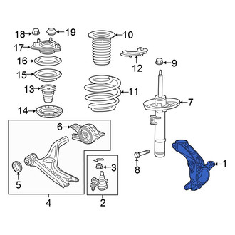 Honda OE - Left Steering Knuckle