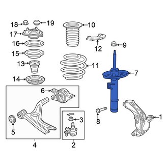 Honda OE - Front Left Suspension Strut