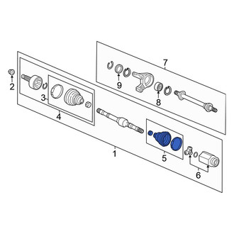 Honda OE - Front Left Outer CV Joint Boot Kit