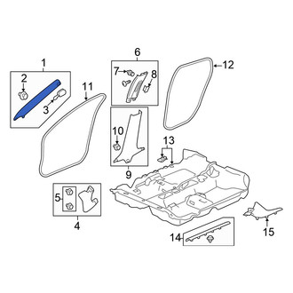 Honda OE - Left Body A-Pillar Trim Panel