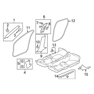 Honda OE - Pillars, Rocker & Floor - Interior Trim (Sedan)