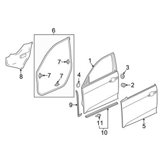 Honda OE - Front Door - Door & Components (EX / EX-L / EX-T / LX / Touring Sedan)