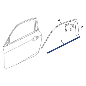 Honda OE - Front Right Door Belt Molding