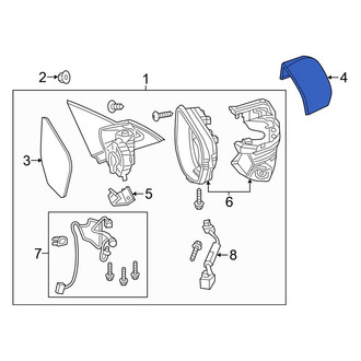 Honda OE - Front Right Upper Door Mirror Cover