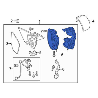 Honda OE - Front Right Door Mirror Housing