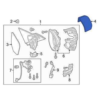 Honda OE - Front Left Upper Door Mirror Cover