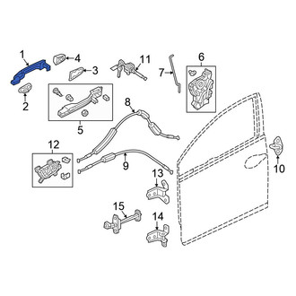 Honda OE - Rear Right Outer Exterior Door Handle