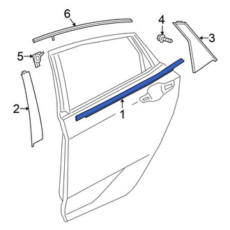 Honda OE - Rear Left Door Belt Molding