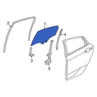 Honda OE - Rear Right Door Glass