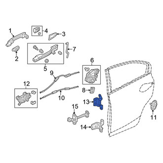 Honda OE - Rear Right Upper Door Hinge