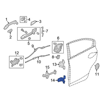 Honda OE - Rear Left Lower Door Hinge
