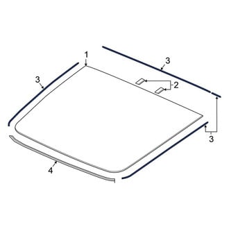 Honda OE - Rear Upper Back Glass Seal