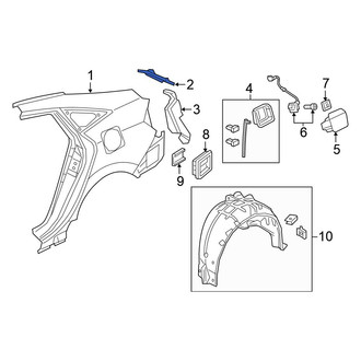 Honda OE - Rear Right Quarter Panel Gutter