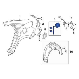 Honda OE - Rear Fuel Filler Housing