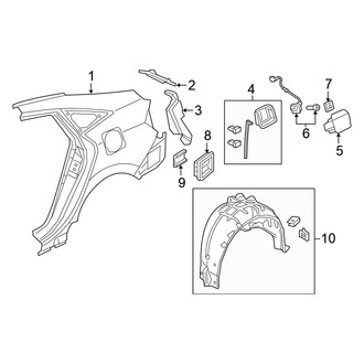 Honda OE - Quarter Panel & Components (EX / EX-L / EX-T / LX / Touring Sedan)