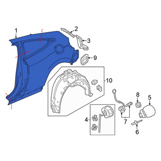 Honda OE - Rear Left Quarter Panel