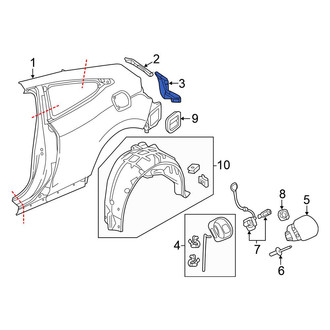 Honda OE - Rear Left Tail Light Pocket