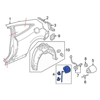 Honda OE - Rear Fuel Filler Housing
