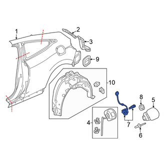Honda OE - Rear Fuel Filler Door Lock Actuator