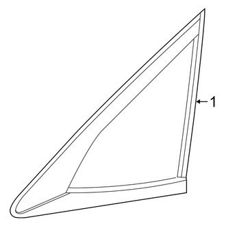 Honda OE - Quarter Panel - Glass (EX / EX-L / EX-T / LX / Touring Sedan)