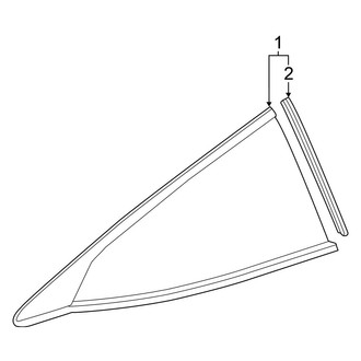 Honda OE - Quarter Panel - Glass (Coupe)