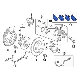 Honda OE - Rear Disc Brake Pad Set
