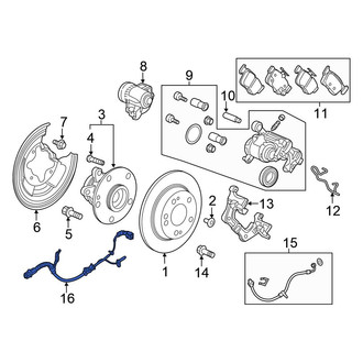Honda OE - Rear Left ABS Wheel Speed Sensor